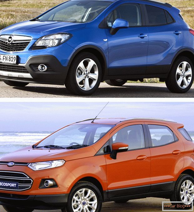 Cars Opel Mokka et Ford Ekosport - représentants brillants du mini-SUV