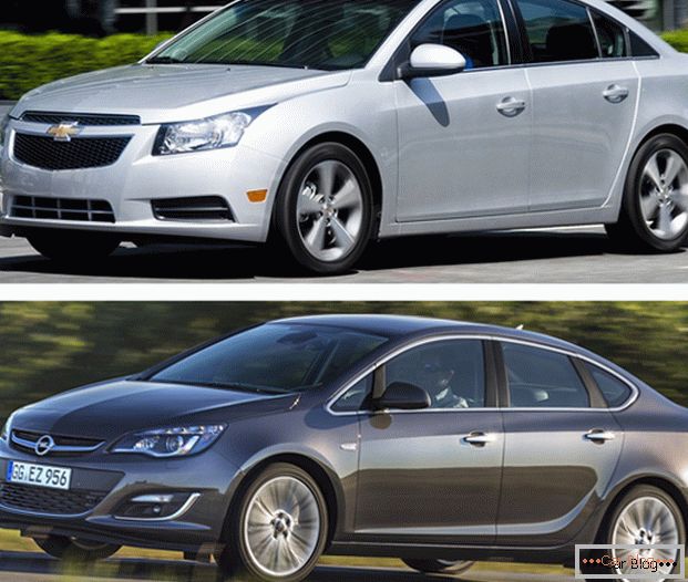 Les voitures Chevrolet Cruze ou Opel Astra sont des concurrents de longue date sur le marché automobile