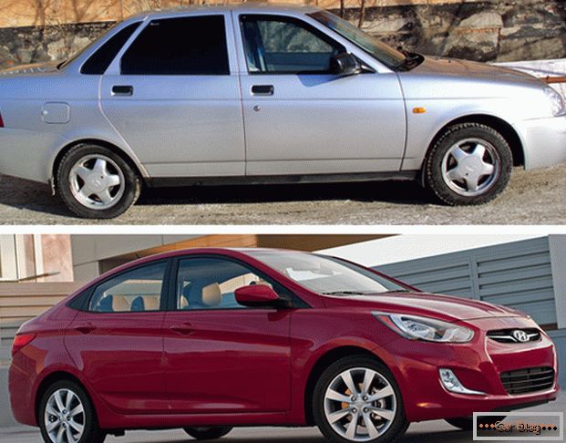 Les voitures LADA Priora et Hyundai Accent sont devenues concurrentes sur le marché russe pour diverses raisons.