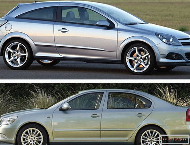Comparaison de deux voitures européennes - Opel Astra et Skoda Octavia