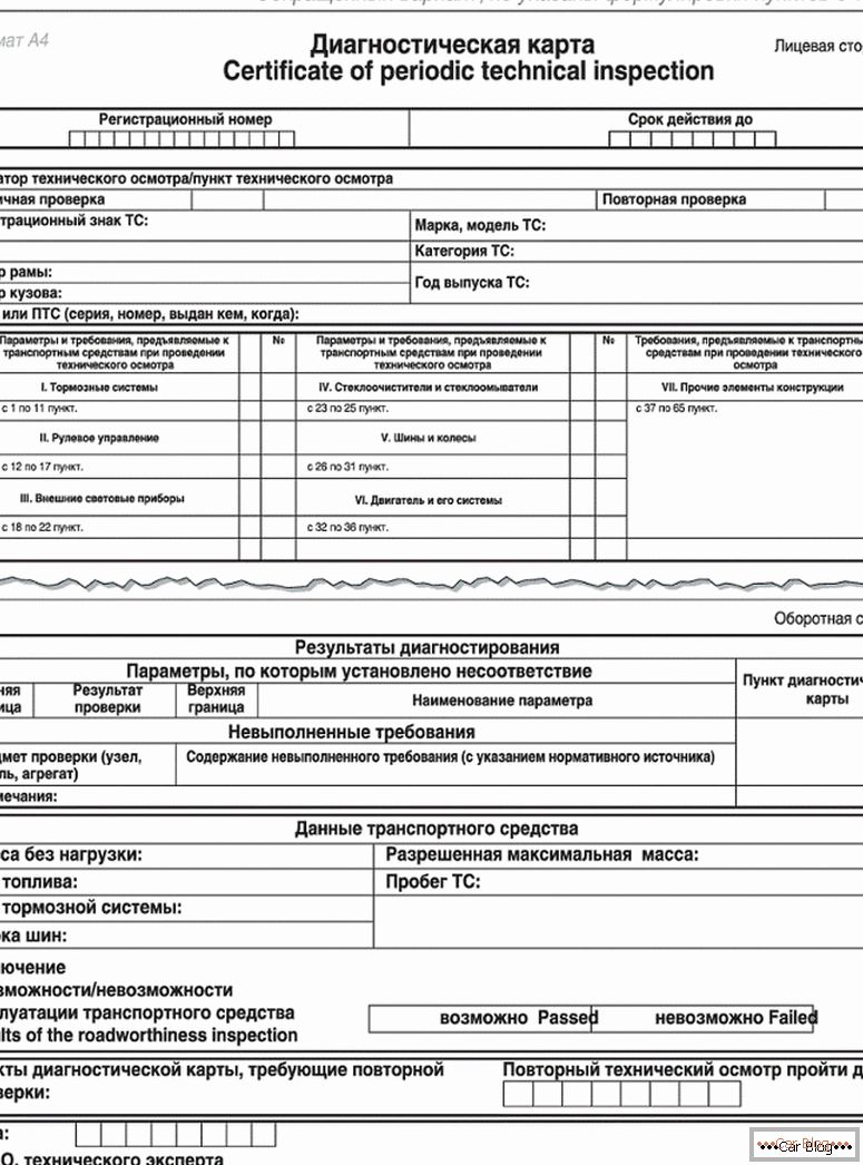documents pour l'enregistrement d'OSAGO