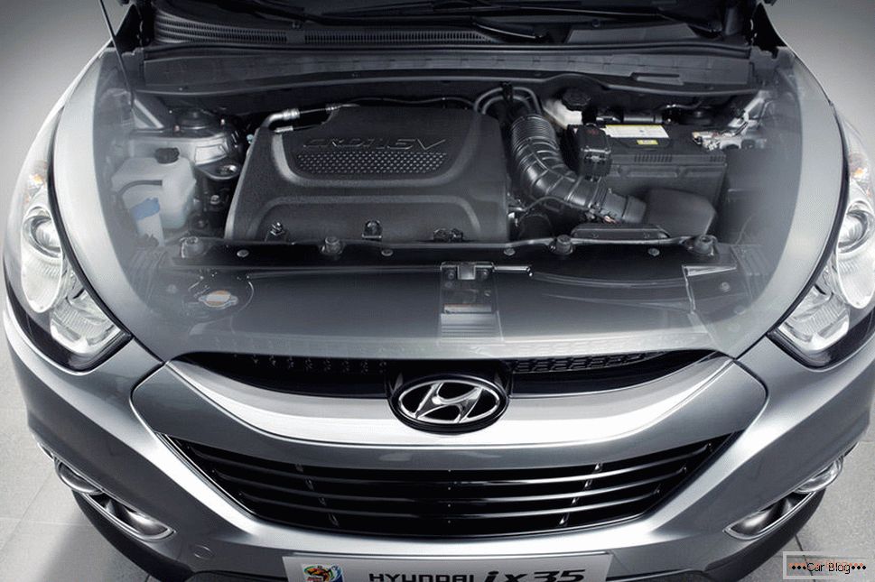Le moteur de la voiture Hyundai ix35
