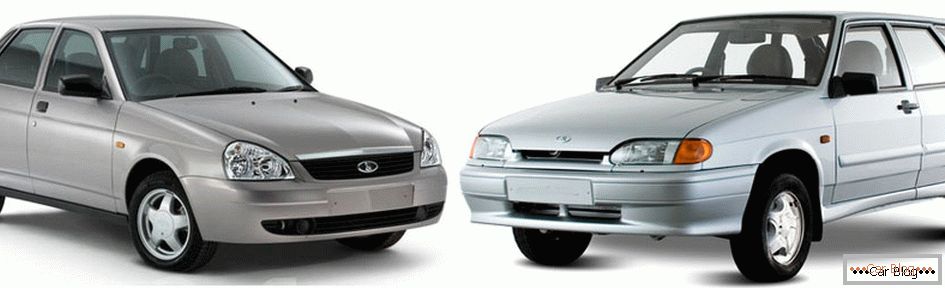 Comparaison de voitures de VAZ-2114 et de Lada Priora