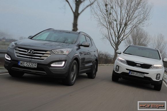 Hyundai Santa Fe et Kia Sorento sont des croisements populaires de la classe moyenne en provenance de Corée