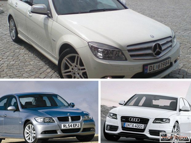 Comparaison de Mercedes C 180 avec BMW 3 et Audi A4