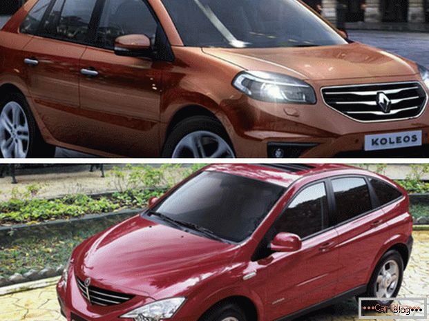 Comparez les voitures Renault Koleos et SsangYong Actyon