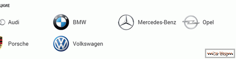 à quoi ressemblent les marques de voitures allemandes avec des badges et des noms